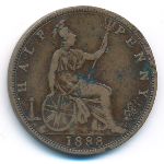 Great Britain, 1/2 penny, 1888