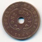 Southern Rhodesia, 1 penny, 1943