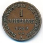 Schleswig-Holstein, 1 dreiling, 1850