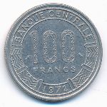 Central African Republic, 100 francs, 1972