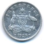 Australia, 3 pence, 1925