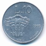 San Marino, 10 lire, 1993