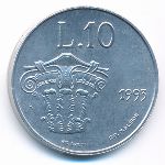 San Marino, 10 lire, 1993