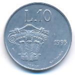 San Marino, 10 lire, 1993