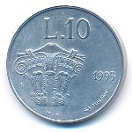 San Marino, 10 lire, 1993