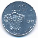 San Marino, 10 lire, 1993