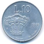 San Marino, 10 lire, 1993