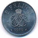 Monaco, 2 francs, 1979