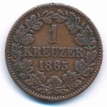 Baden, 1 kreuzer, 1865