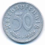 Nazi Germany, 50 reichspfennig, 1942