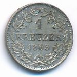 Bavaria, 1 kreuzer, 1863