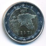 Estonia, 2 euro, 2011