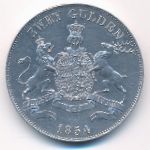 Wurttemberg, 2 gulden, 1854