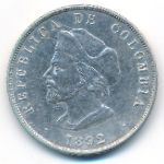 Colombia, 50 centavos, 1892