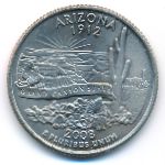 USA, Quarter dollar, 2008