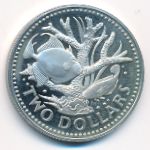 Barbados, 2 dollars, 1978