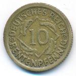 Веймарская республика, 10 рентенпфеннигов (1924 г.)