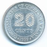 Malaya, 20 cents, 1939