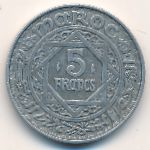 Morocco, 5 francs, 1951