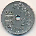 Spain, 25 centimos, 1937