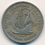 East Caribbean States, 25 cents, 1957