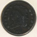 США, 1/2 цента (1809–1836 г.)