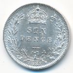 Great Britain, 6 пенсов, 