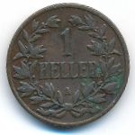 German East Africa, 1 геллер (1904 г.)