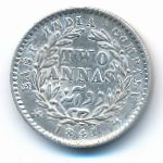 British West Indies, 2 анны (1841 г.)