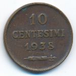 San Marino, 10 чентезимо (1938 г.)