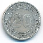 Маврикий, 20 центов (1889 г.)