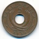 East Africa, 5 центов (1936 г.)