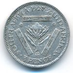 South Africa, 3 пенса (1927 г.)
