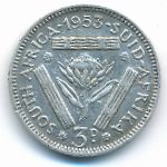 South Africa, 3 пенса (1953 г.)