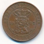 Netherlands East Indies, 1 цент (1907 г.)