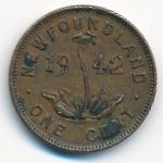 Newfoundland, 1 цент (1942 г.)