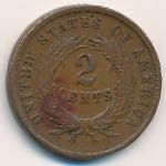 USA, 2 цента (1864 г.)