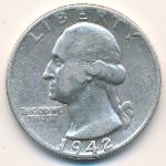 USA, 1/4 доллара (1942 г.)