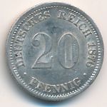 Германия, 20 пфеннигов (1876 г.)