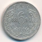 South Africa, 6 пенсов (1897 г.)