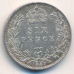 Великобритания, 6 пенсов (1887 г.)