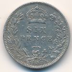 Великобритания, 6 пенсов (1888 г.)