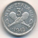 Новая Зеландия, 3 пенса (1945 г.)