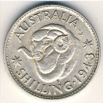 Австралия, 1 шиллинг (1938–1944 г.)