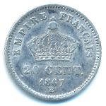 Франция, 20 сантимов (1867 г.)