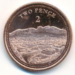 Gibraltar, 2 пенса (2020 г.)