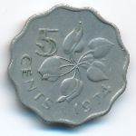 Свазиленд, 5 центов (1975 г.)