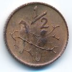 South Africa, 1/2 цента (1970 г.)