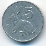 Zimbabwe, 5 центов (1990 г.)