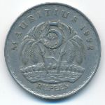 Mauritius, 5 рупий (1992 г.)